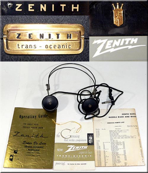Zenith Super De Luxe TRANS-OCEANIC PORTABLE MODEL B600