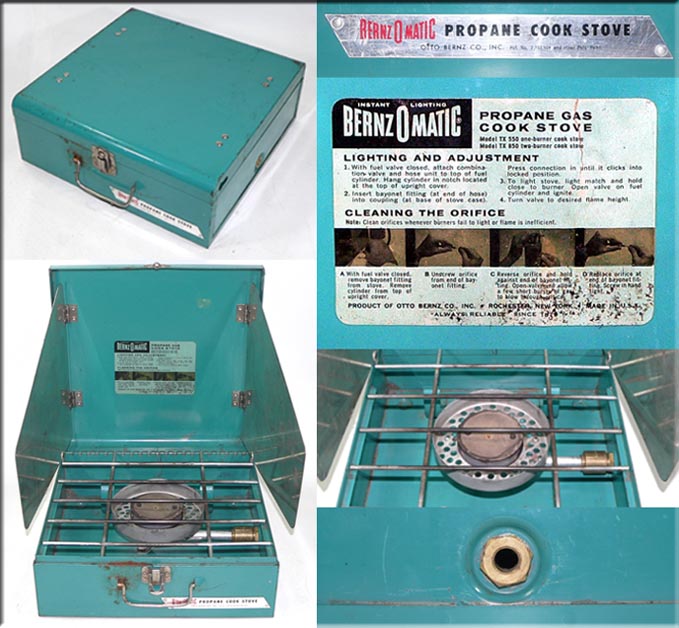 BERNZ-O-MATIC Model TX 550 one-burner cook stove